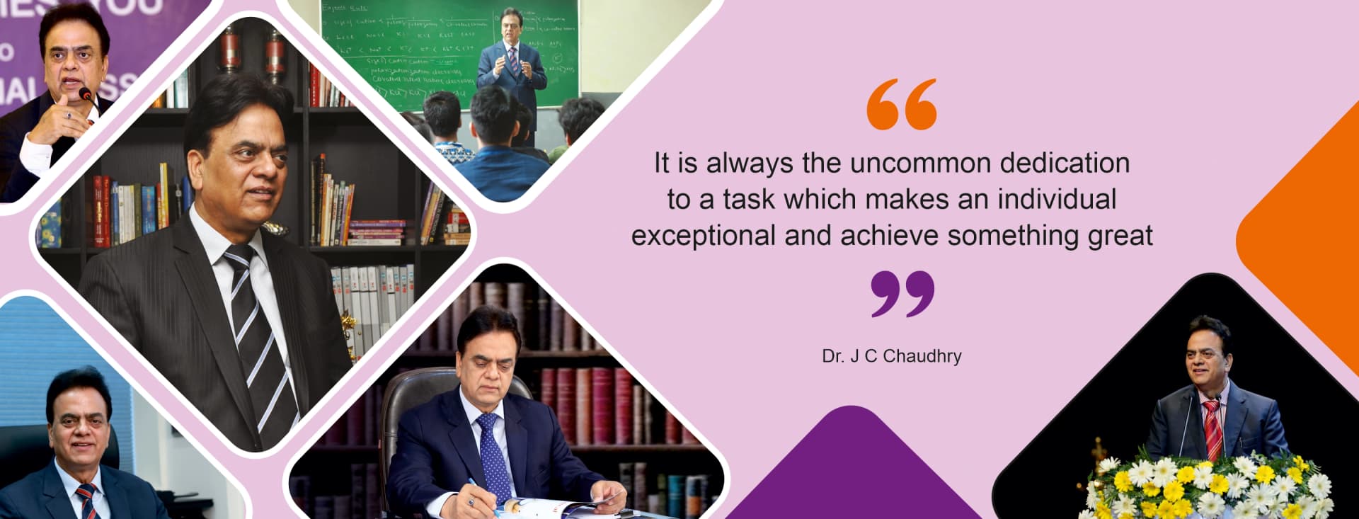 Learn about Dr. J C Chaudhry’s educational journey