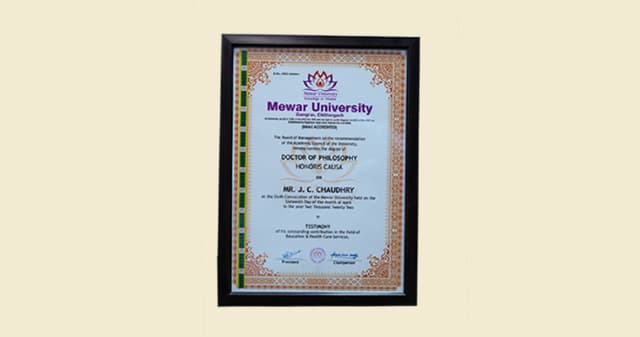 Dr. Chaudhry's honorary doctorate recognition Dr. Chaudhry's honorary doctorate recognition
