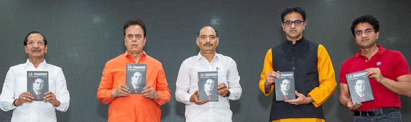 media coverage launch j c chaudhrys biography maa vaishno devi serial and bhajan jammu