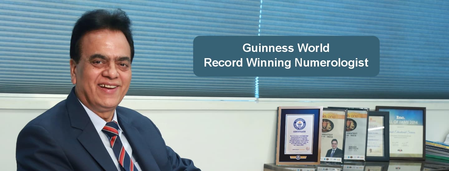 Dr. J C Chaudhry is the first-ever numerologist to be honoured with a Guinness World Record in Numerology.\n