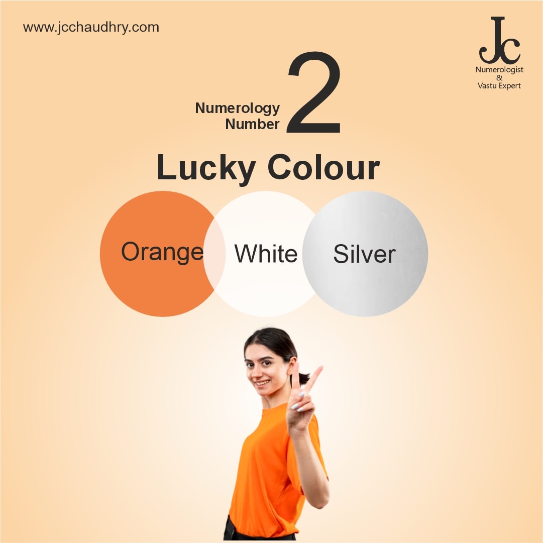 Lucky colours for number 2