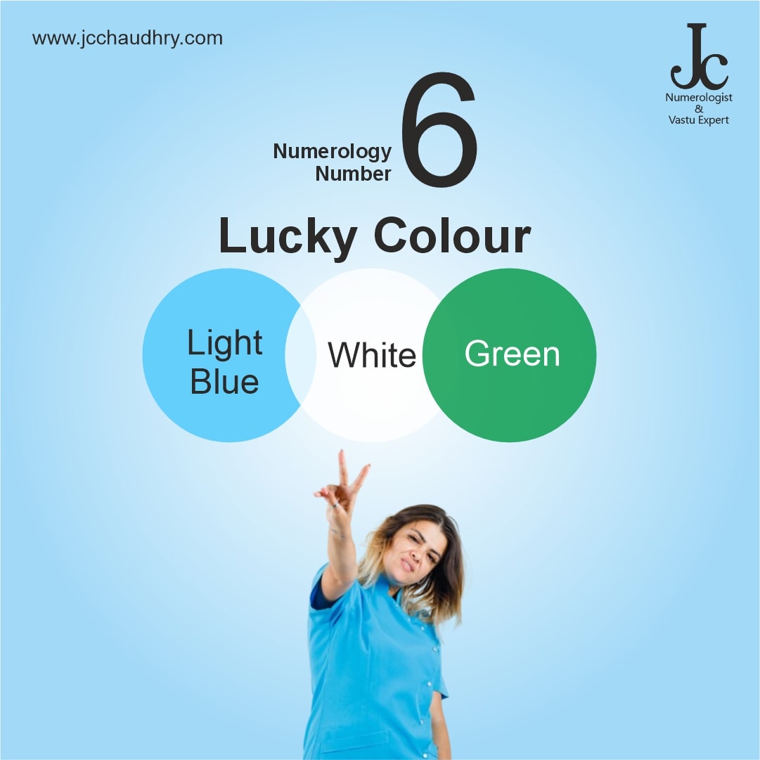 Lucky colours for number 6