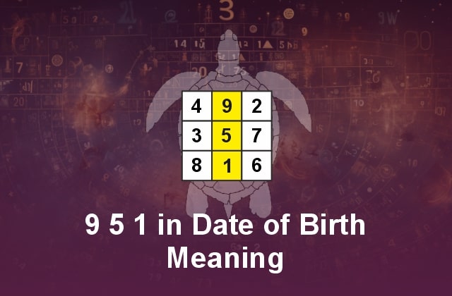 Numbers 951 in date of birth 