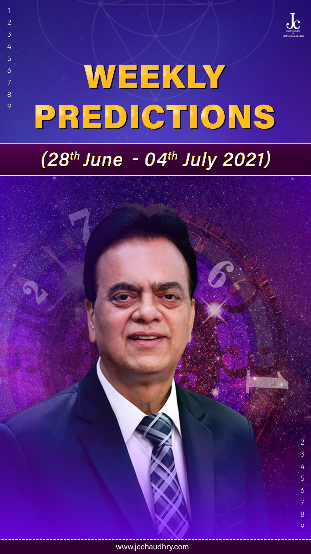 Weekly Numerology Predictions by J C Chaudhry from 28th June to 4th July, 2021