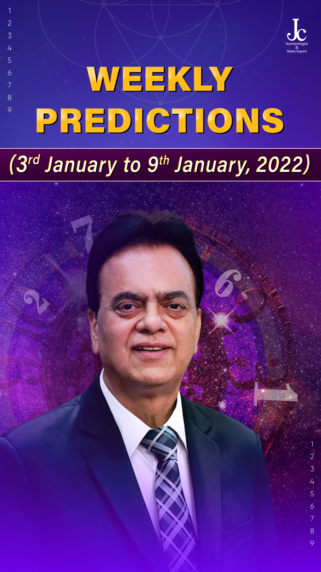 January 3 to 9 January numerology prediction by J C Chaudhry