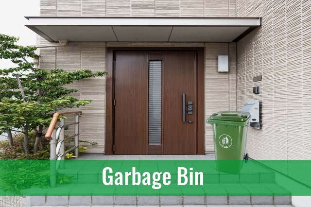 Garbage bin at main door is not recommended in Vastu 