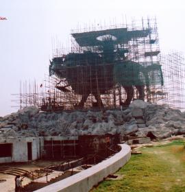 Mata ki Murti Under Construction above Lion at Vaishno Devi Dham Vrindavan by J C Chaudhry Numerologist