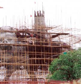 Mata ki Murti Under Construction above Lion side View at Vaishno Devi Dham Vrindavan by   C Chaudhry Numerologist