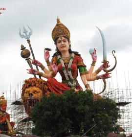 Front View Of Murti While Removing Scaffolding at Vaishno Devi Dham Vrindavan by J C Chaudhry Numerologist
