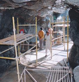 Gufa Work Under Progress at Vaishno Devi Dham Vrindavan by J C Chaudhry Numerologist Delhi