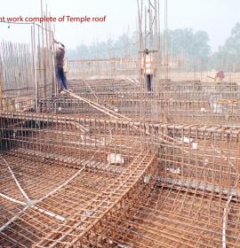 Reinforcement Work Complete Of Temple Roof at Vaishno Devi Dham Vrindavan by J C Chaudhry Numerologist