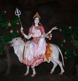 Night View Of Gauri Ji Idol at Vaishno Devi Dham Vrindavan by J C Chaudhry Numerologist