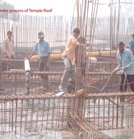 Concreting under process Of Temple at Vaishno Devi Dham Vrindavan by J C Chaudhry Numerologist