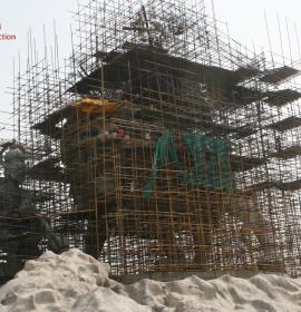 Front Side of Murti During Construction at Vaishno Devi Dham Vrindavan by J C Chaudhry Numerologist