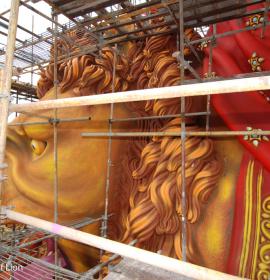 Side View Of Lion at Vaishno Devi Dham Vrindavan by J C Chaudhry Numerologist