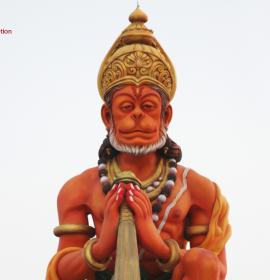 HanumanJi Statue After Completion at Vaishno Devi Dham Vrindavan by J C Chaudhry Numerologist