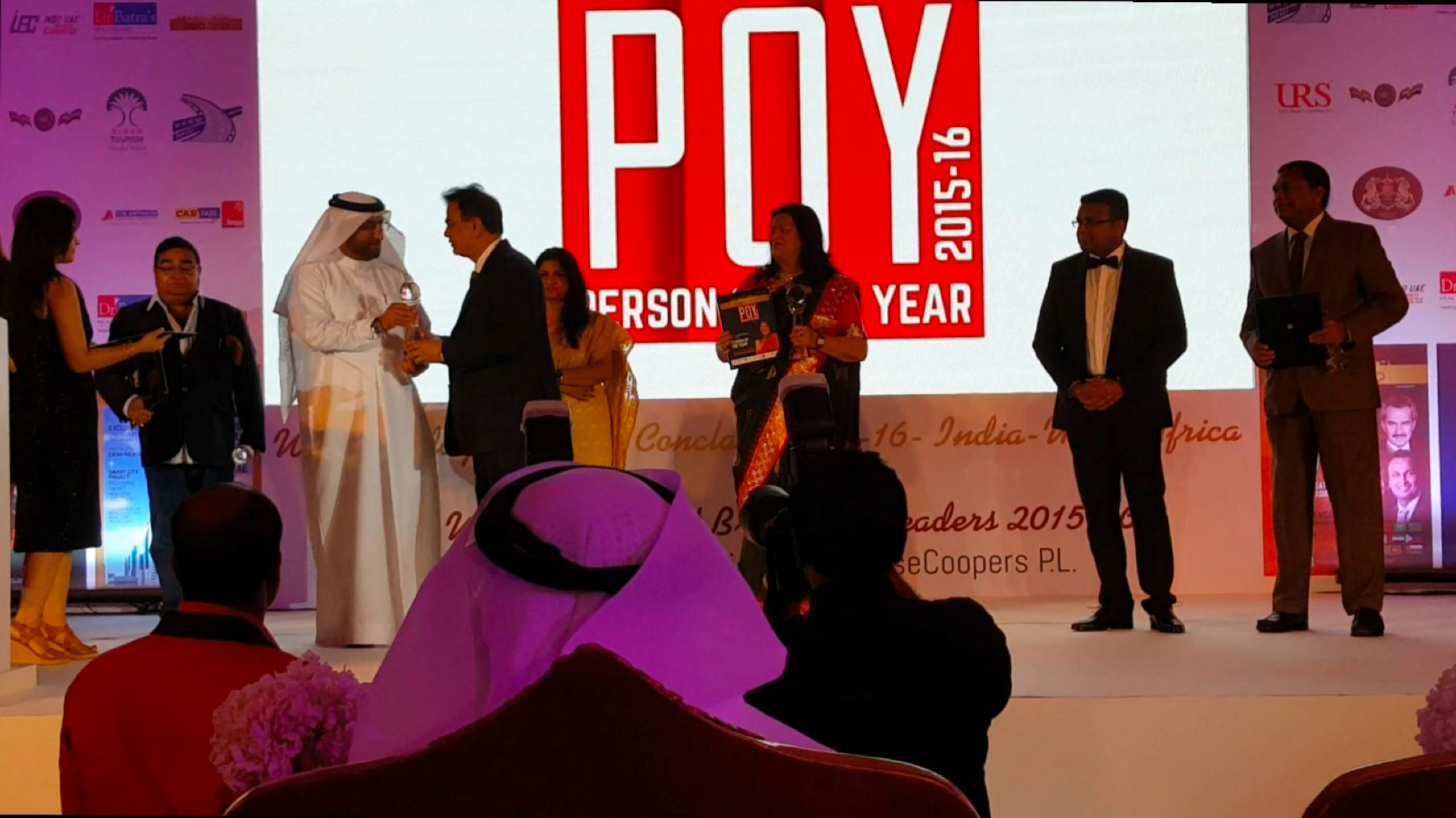 Asia One Poy Award 2015-16 - Mr. J C Chaudhry while taking the award