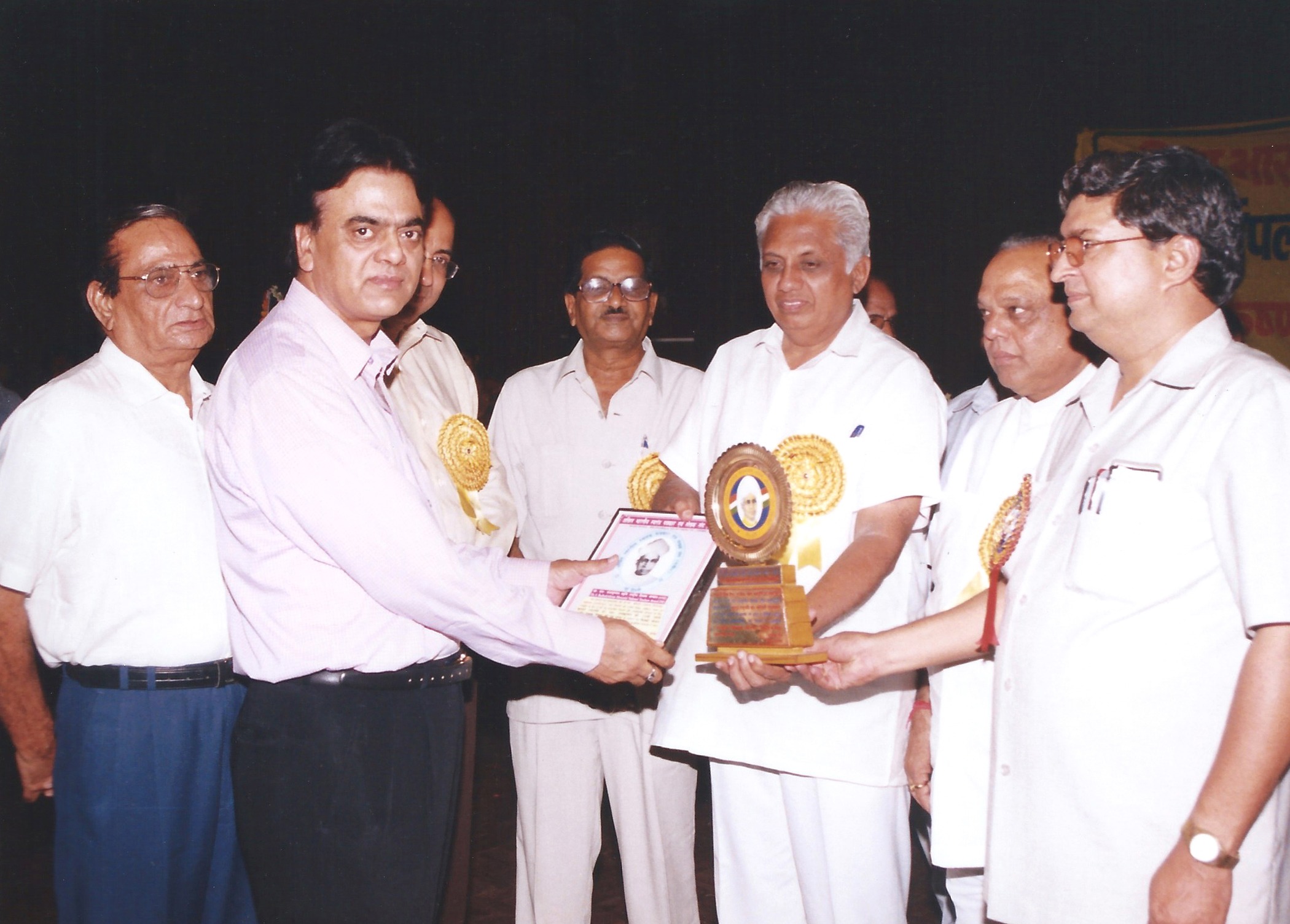 J C Chaudhry while taking the Dr. S. Radhakrishnan Memorial National Teachers Award 2002